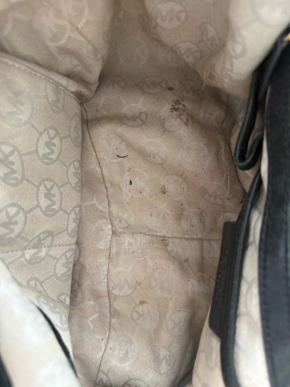 Michael Kors Black Leather Hobo with Gold Hardware - Picture 5 of 16